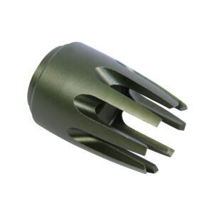 Guntec USA AR15 Claw Multi-Prong Flash Hider in Anodized Green.