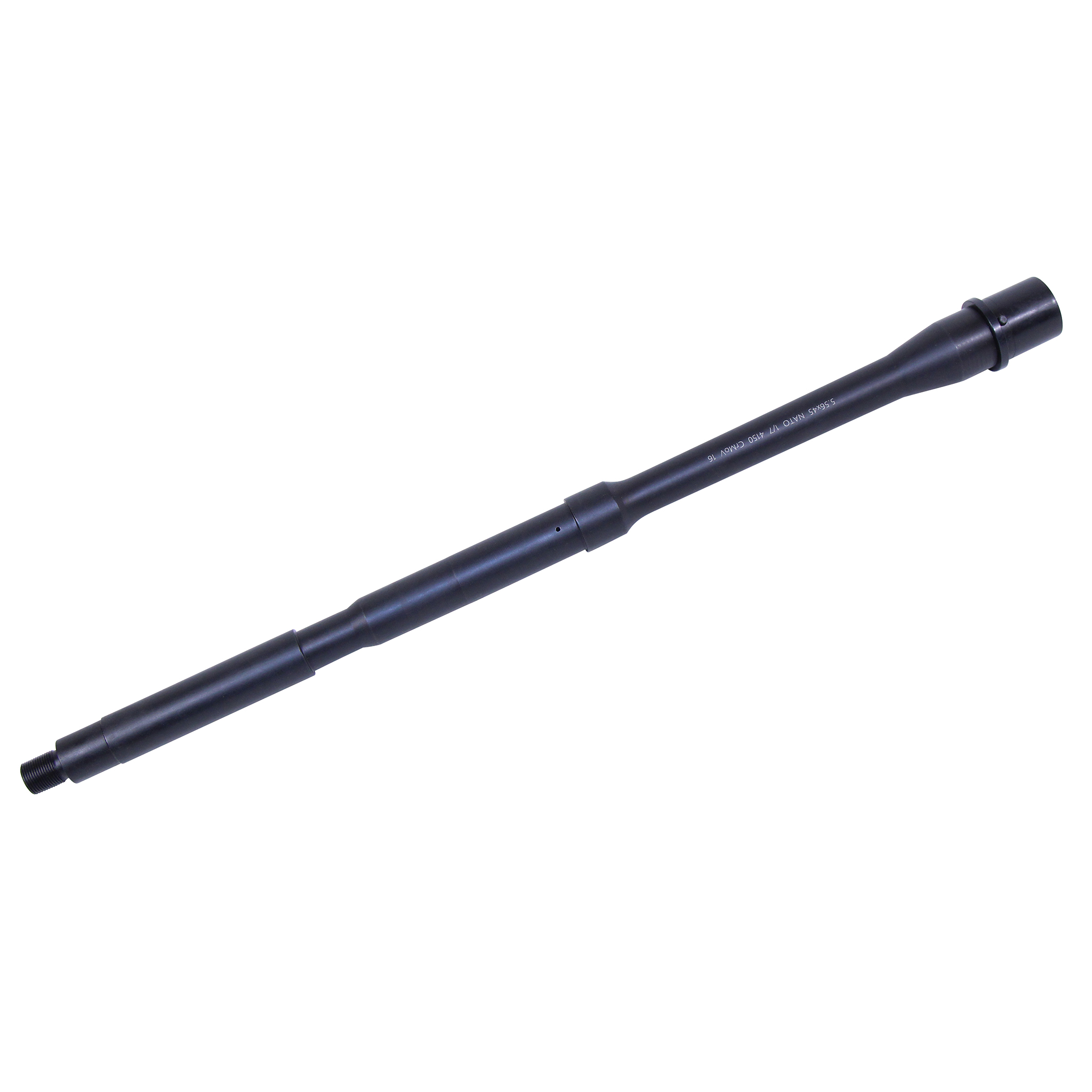 16-inch Guntec USA M4 rifle barrel with a 5.56mm caliber and 1:7 twist rate.