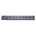 15-inch Guntec USA lightweight M-LOK handguard with top rail in Battle Worn Flat Dark Earth.