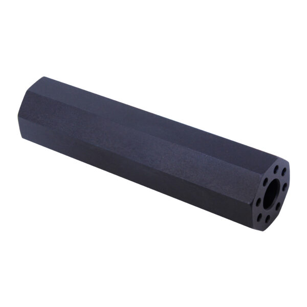 AR-15 4.5-inch Octagonal Fake Suppressor, Matte Black Finish.