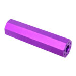 AR-15 4.5 Octagonal Fake Suppressor in Anodized Purple.
