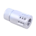 AR .308 Cal Mini Muzzle Brake with Multi-Port Barrel Shroud, Unfinished.