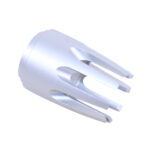 Guntec USA AR15 Claw Multi-Prong Flash Hider in Anodized Clear.