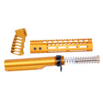 AR-15 9" Pistol Brace Build Kit With Milspec Buffer Tube (Anodized Orange)