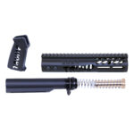 AR-15 Trump Series pistol furniture set with black M-LOK handguard and buffer tube.