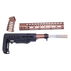 AR-15 bronze ultralight furniture set with handguard and buttstock.