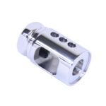 AR-15 Micro Compensator in High Polish Stainless Steel.