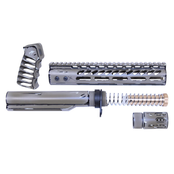AR-15 10" Limited Edition "Sketch" Pistol Brace Build Kit With Milspec Buffer Tube (Cerakote Flat Dark Earth Sketch)