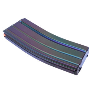 AR 5.56 Cal Aluminum 30 Rnd Mag With Anti-Tilt Follower (Black Rainbow PVD Coated)
