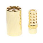 AR-15 Muzzle Comp With QD Blast Shield (24 Ct Gold Plated)