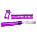 AR-15 Ultra Pistol Furniture Set With Milspec Buffer Tube (Anodized Purple)