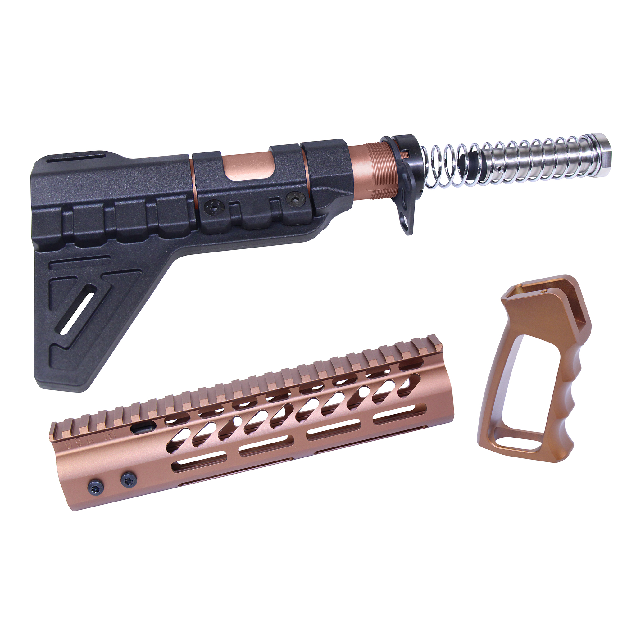 UPS-BRZ_TT AR-15 Ultra Pistol Furniture Set (Anodized Bronze) - Image 1