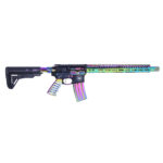 AR-15 Micro Slip Over Barrel Shroud With Multi Port Muzzle Brake (High Polish RPVD) (Gloss) - Image 5