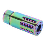 AR-15 Micro Slip Over Barrel Shroud With Multi Port Muzzle Brake (High Polish RPVD) (Gloss)