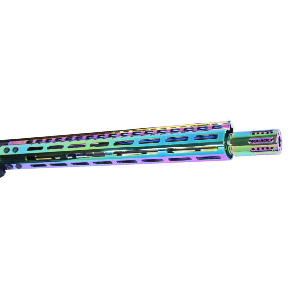 AR-15 Micro Slip Over Barrel Shroud With Multi Port Muzzle Brake (High Polish RPVD) (Gloss)