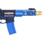 6.75" AIR-LOK Series M-LOK Compression Free Floating Handguard With Monolithic Top Rail (Anodized Blue) - Image 3