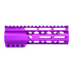 6.75" AIR-LOK Series M-LOK Compression Free Floating Handguard With Monolithic Top Rail (Anodized Purple)