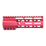 6.75" AIR-LOK Series M-LOK Compression Free Floating Handguard With Monolithic Top Rail (Anodized Red)