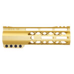 7" AIR-LOK Series M-LOK Compression Free Floating Handguard With Monolithic Top Rail (Gen 2) (Anodized Gold)