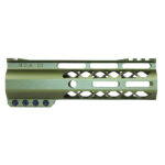 7" AIR-LOK Series M-LOK Compression Free Floating Handguard With Monolithic Top Rail (Gen 2) (Anodized Green)