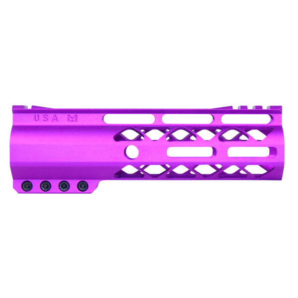 7" AIR-LOK Series M-LOK Compression Free Floating Handguard With Monolithic Top Rail (Gen 2) (Anodized Purple)