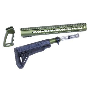 AR .308 Cal AIR-LOK Series Complete Furniture Set (Anodized Green)