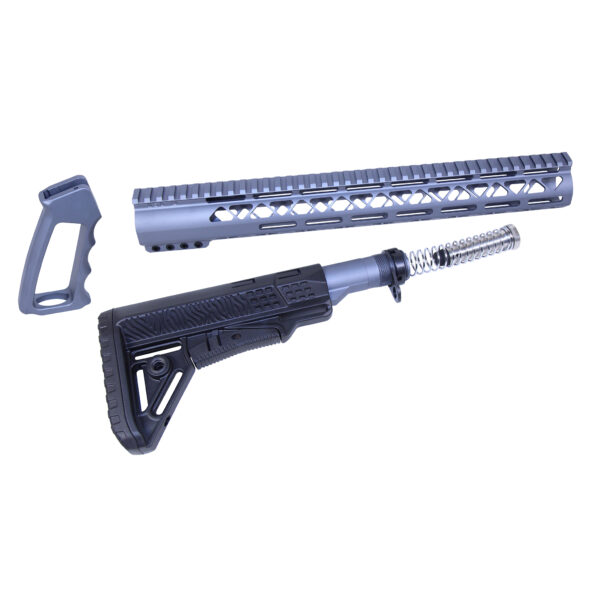 AR .308 Cal AIR-LOK Series Complete Furniture Set (Anodized Grey)