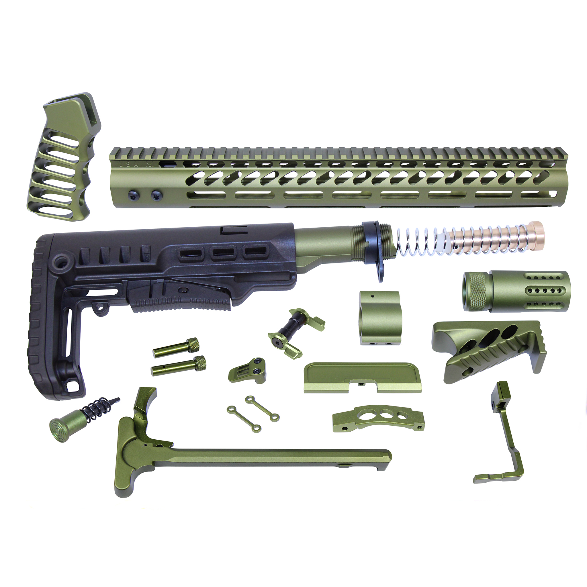 ULT-RK-GREEN_MCS_Rev AR-15 Ultimate Rifle Kit (Anodized Green) - Image 1