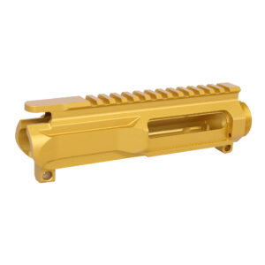 AR-15 5.56 "Slabside" Stripped Billet Upper Receiver (Anodized Gold)