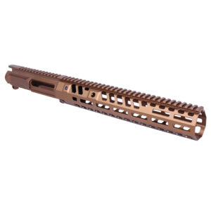 AR-15 Slabside Stripped Billet Upper Receiver With 12" "Socom Series" Suppressor Compatible Handguard Set (Anodized Bronze)