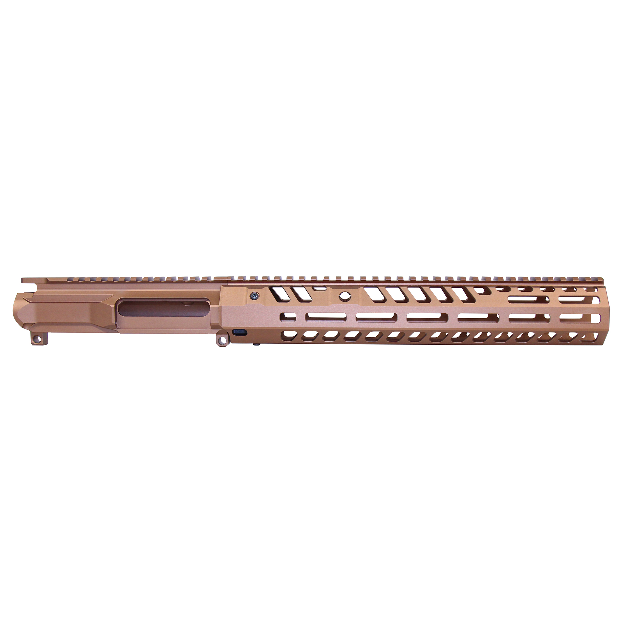 Guntec-USA-SOCOM-SET-12-BRONZE AR-15 Slabside Stripped Billet Upper Receiver With 12" "Socom Series" Suppressor Compatible Handguard Set (Anodized Bronze)