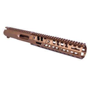AR 9MM Stripped Billet Upper Receiver With 9" "Socom Series" Suppressor Compatible Handguard Set (Anodized Bronze)