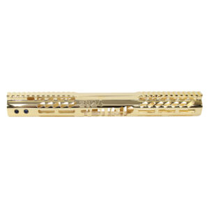 15" "Trump Series" Limited Edition Ultra Lightweight Thin M-LOK System Free Floating Handguard With Monolithic Top Rail (24K Gold Finish)