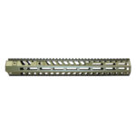 "Socom Series" 15" Suppressor Compatible Handguard (Anodized Green)