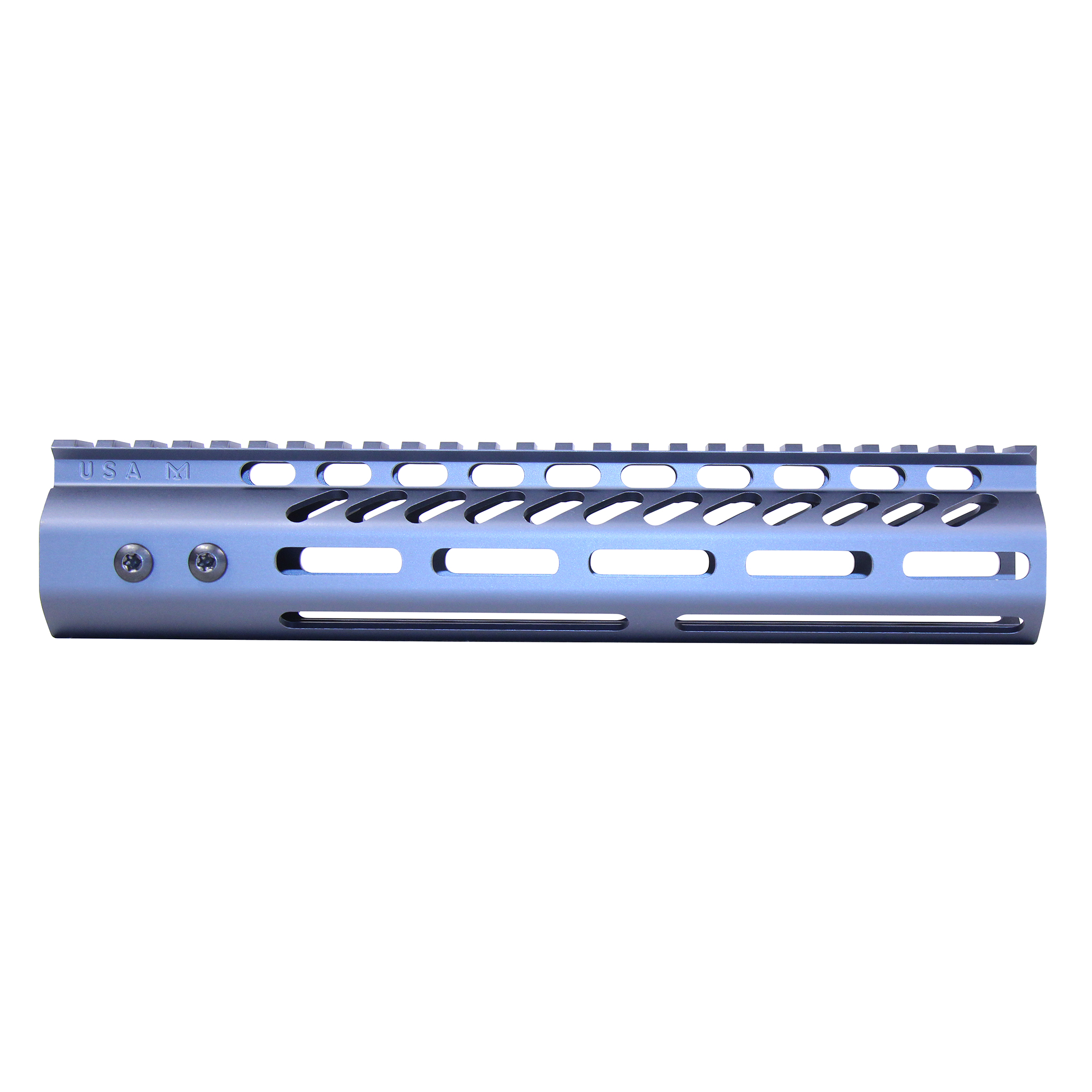 GT-10MLK-308-GREY_TT 10" Ultra Lightweight Thin M-LOK System Free Floating Handguard With Monolithic Top Rail (.308 Cal) (Anodized Grey) - Image 1