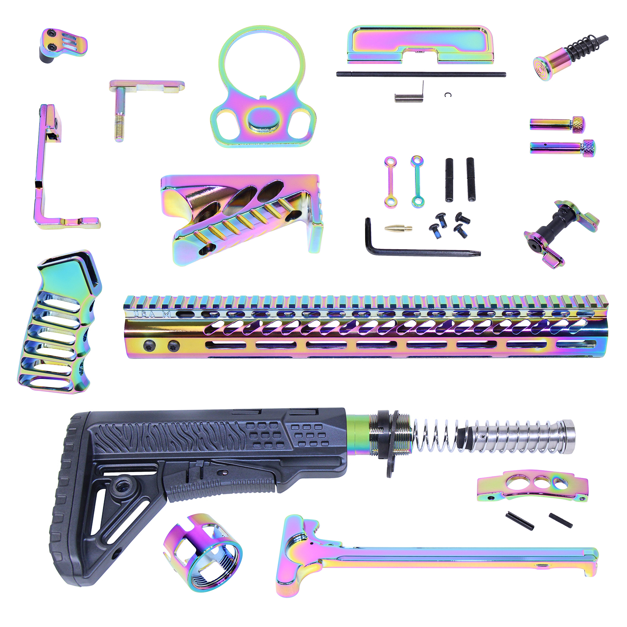 UFK-RK-RPVD_TT_Rev AR-15 Ultimate Finishing Rifle Kit (Rainbow PVD Coated) - Image 1