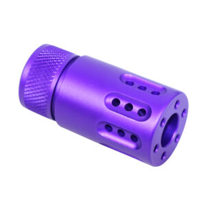 AR-15 Mini Slip Over Barrel Shroud With Multi Port Muzzle Brake (Anodized Royal Purple)
