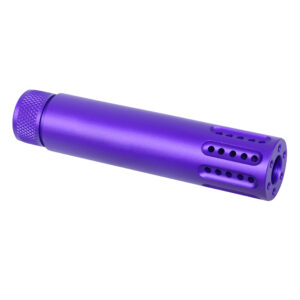 AR-15 Cal Slip Over Barrel Shroud With Multi Port Muzzle Brake (Anodized Royal Purple)