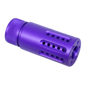 AR-15 Micro Slip Over Barrel Shroud With Multi Port Muzzle Brake (Anodized Royal Purple)