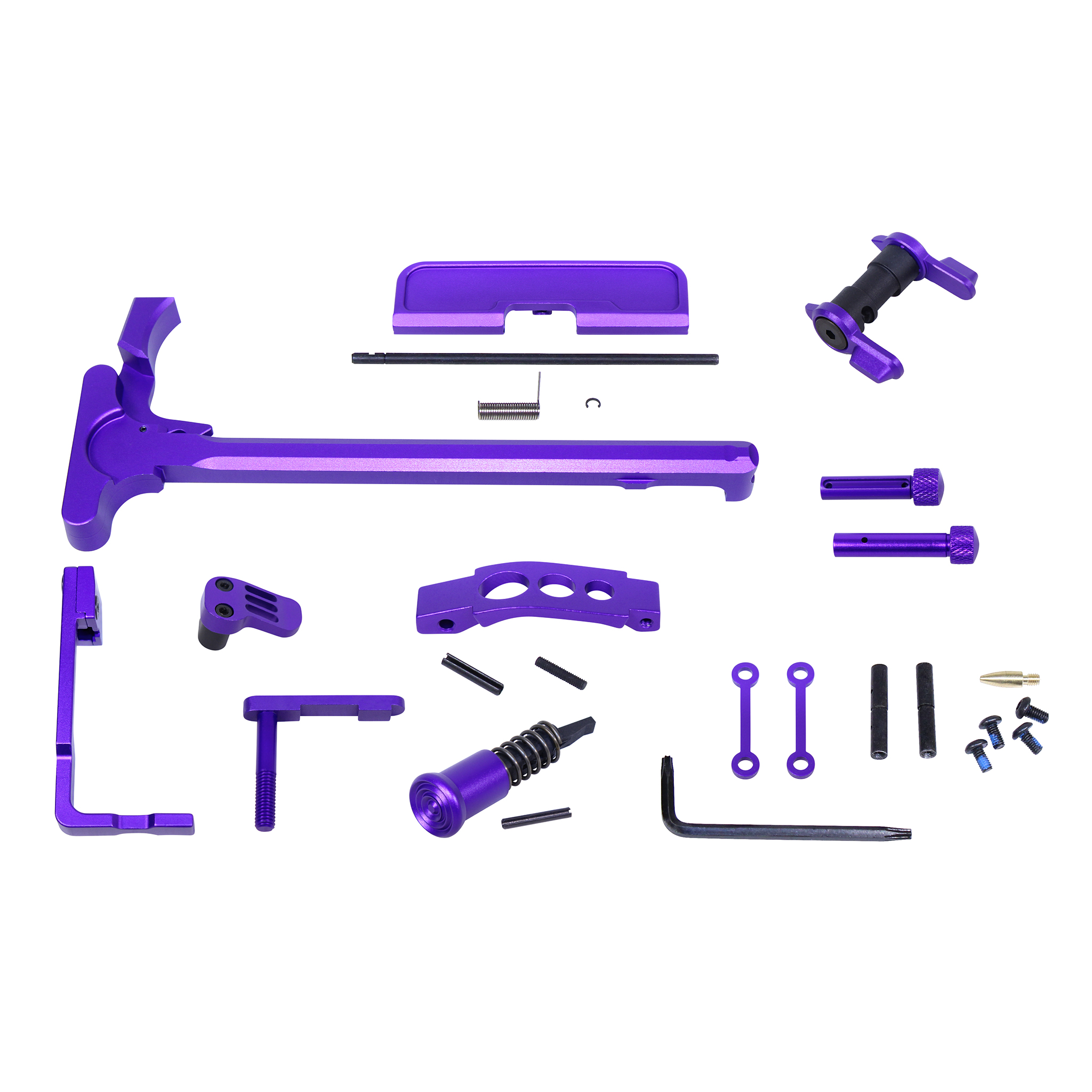 Guntec-USA-ACC-KIT-RP AR-15 Accent Kit (Anodized Royal Purple)