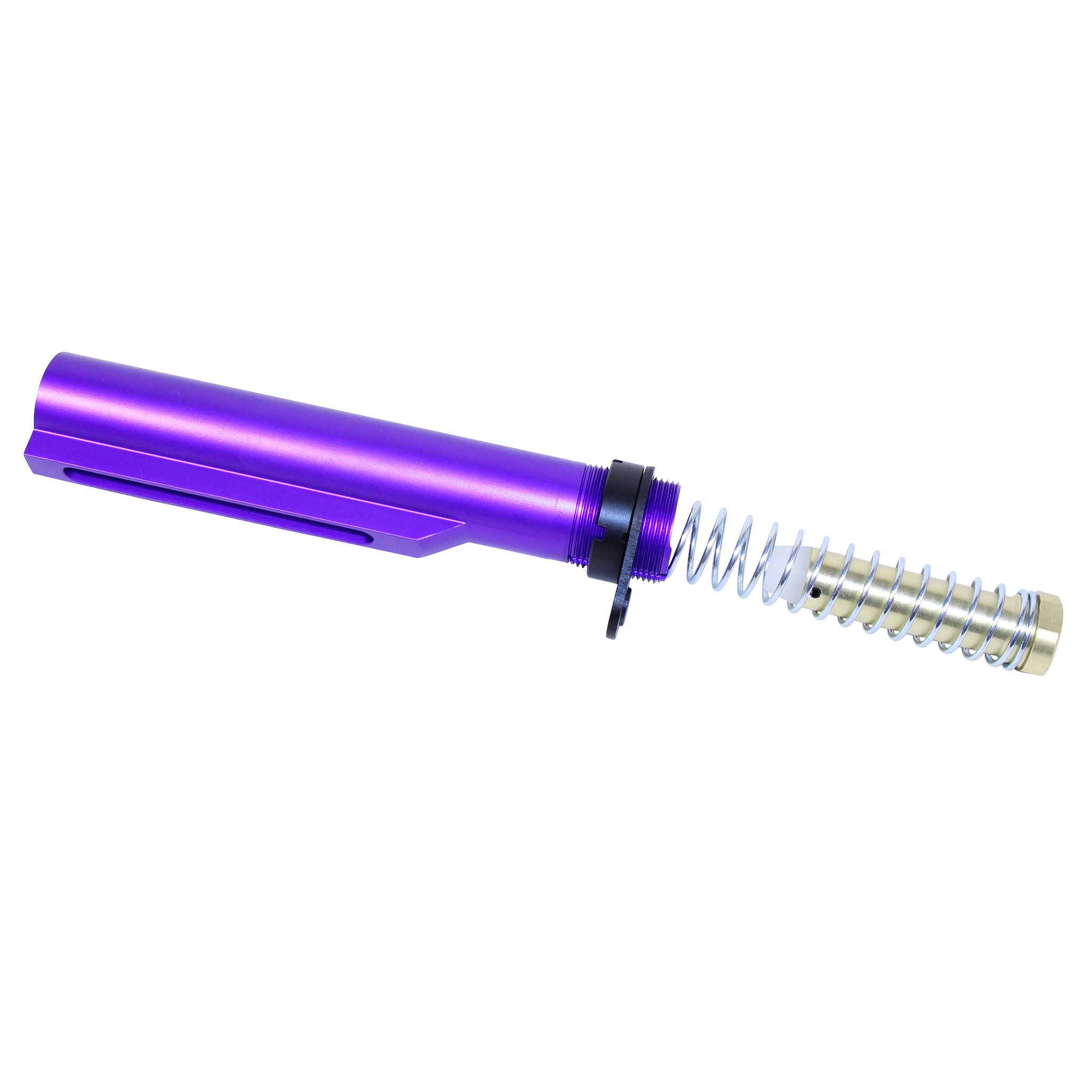 Guntec-USA-MILTUBESET-RP AR-15 Mil-Spec Buffer Tube Set (Anodized Royal Purple)
