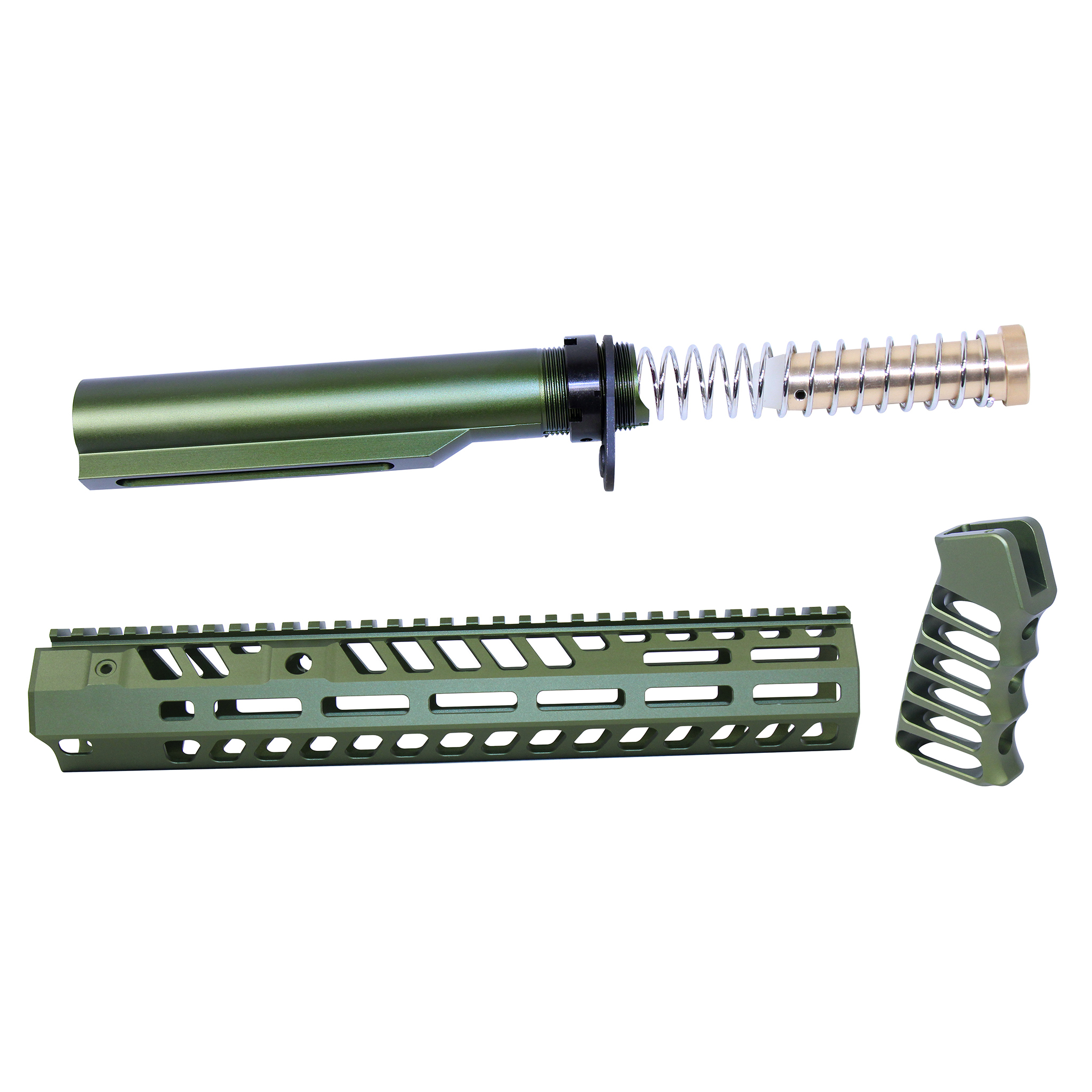 SOCOM-BBK12-GREEN_TT AR-15 12" Socom Series Build Kit (Anodized Green) - Image 1