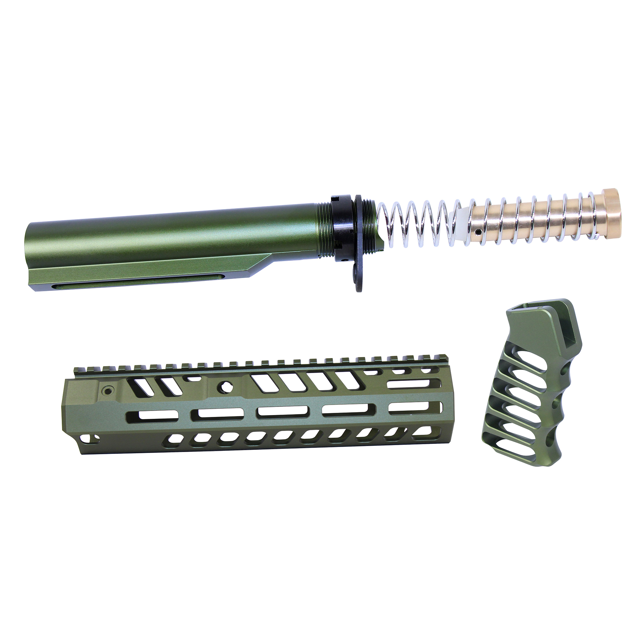 SOCOM-BBK9-GREEN_TT AR-15 9" Socom Series Build Kit (Anodized Green) - Image 1