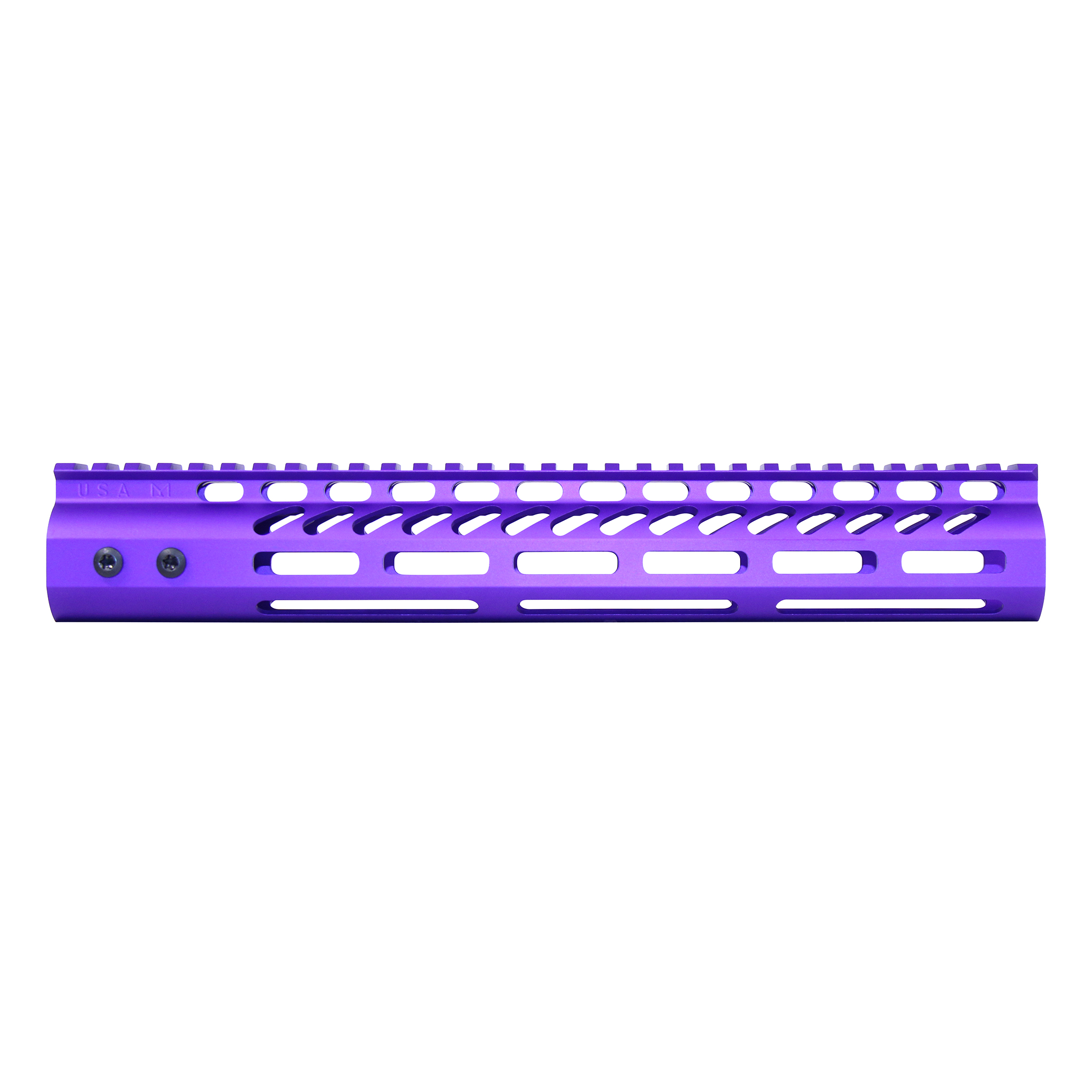 Guntec-USA-GT-12MLK-RP 12" Ultra Lightweight Thin M-LOK System Free Floating Handguard With Monolithic Top Rail (Anodized Royal Purple)