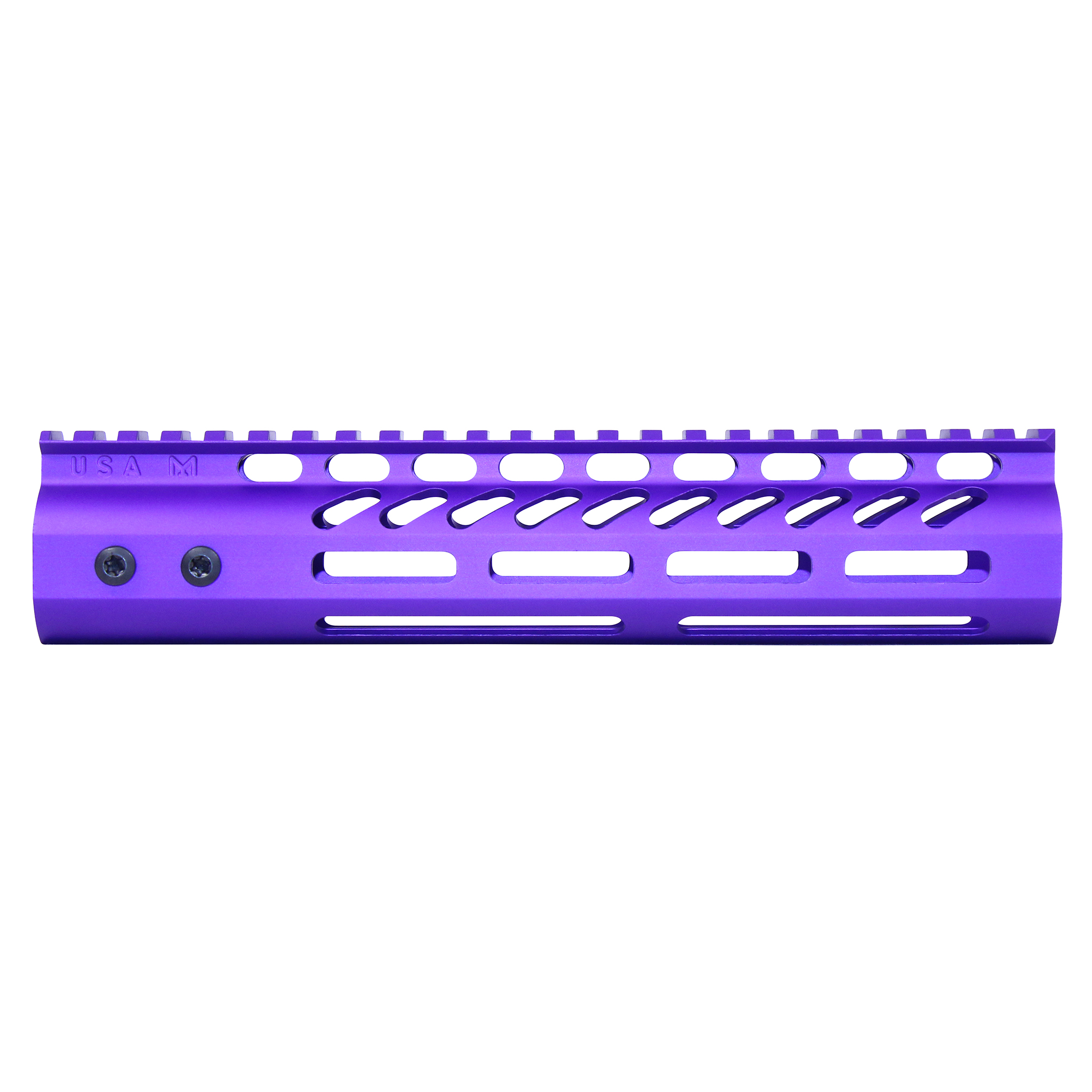 Guntec-USA-GT-9MLK-RP 9" Ultra Lightweight Thin M-LOK System Free Floating Handguard With Monolithic Top Rail (Anodized Royal Purple)