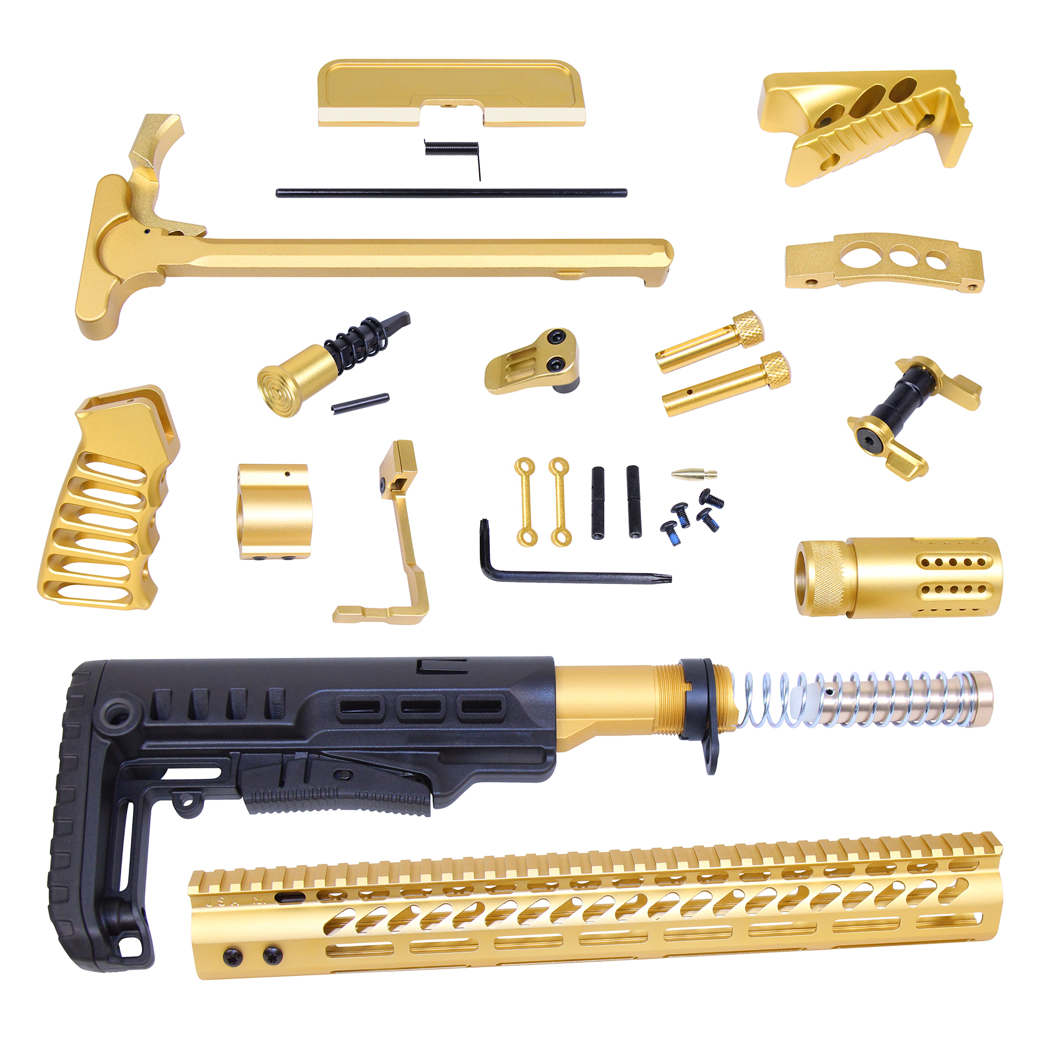 ULT-RK-GOLD_TT AR-15 Ultimate Rifle Kit (Anodized Gold) - Image 1