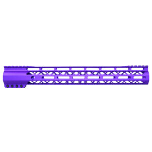 15" AIR-LOK Series M-LOK Compression Free Floating Handguard With Monolithic Top Rail (Gen 2) (Anodized Royal Purple)