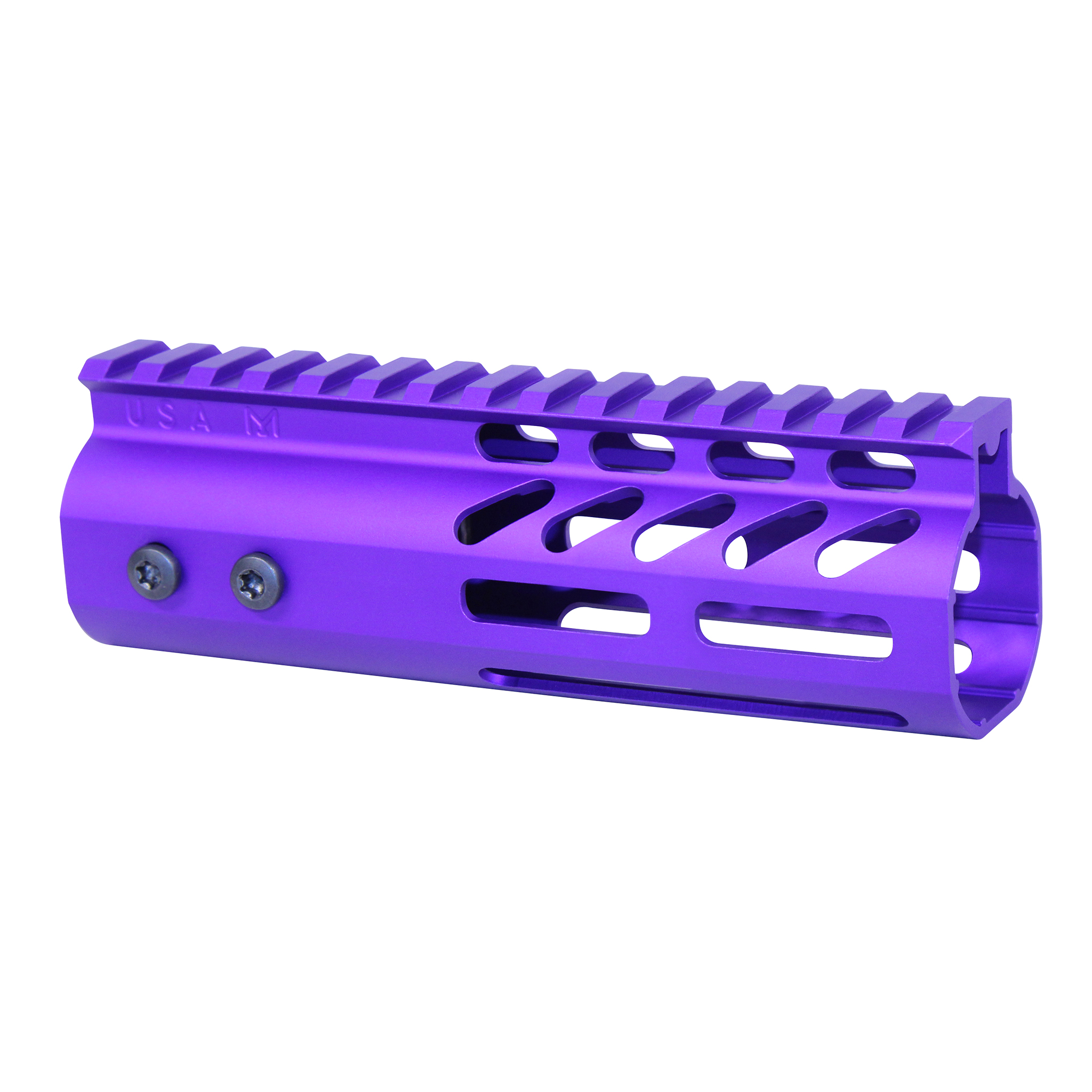 Guntec-USA-GT-6MLK-RP 6" Ultra Lightweight Thin M-LOK Free Floating Handguard With Monolithic Top Rail (Anodized Royal Purple)