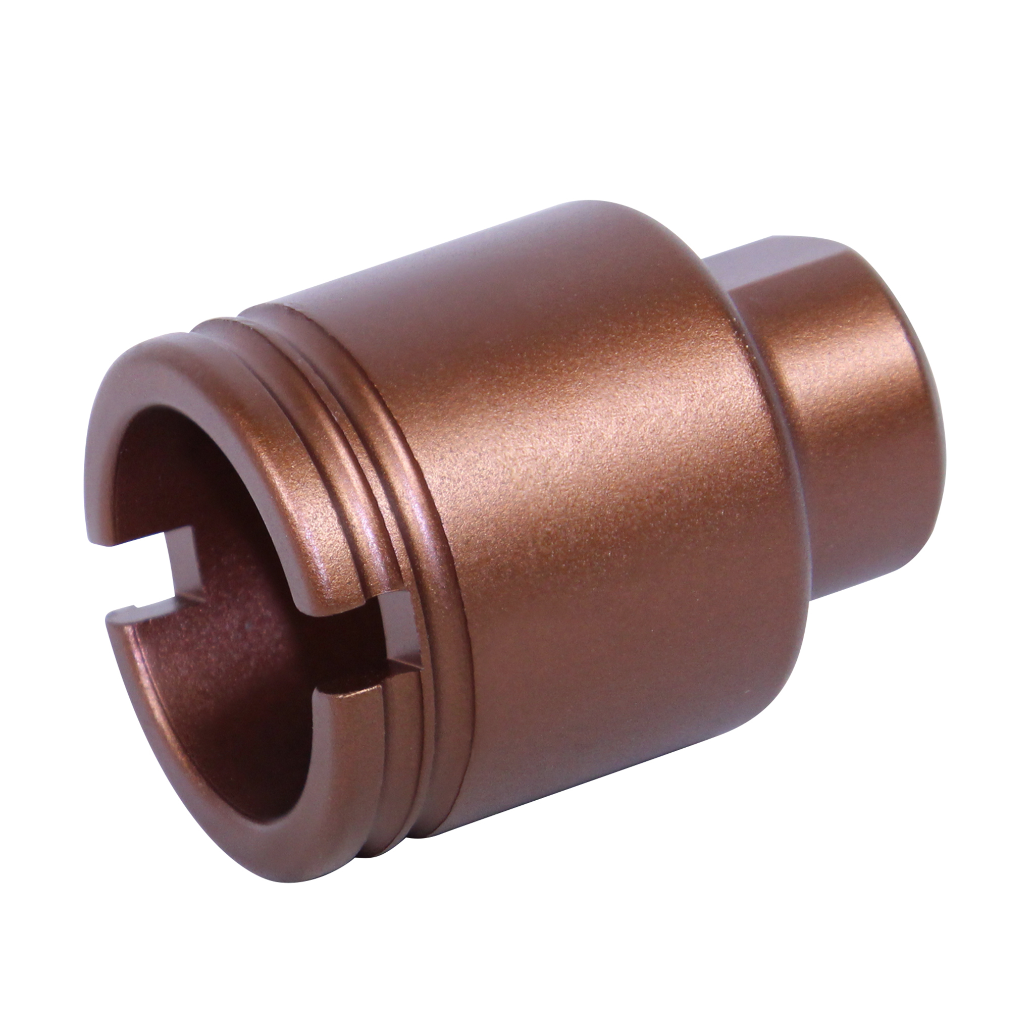 Guntec-USA-SCONE-FH-308-BRZ_TT AR .308 Cal Stubby Slim Compact Flash Can (Anodized Bronze) - Image 1