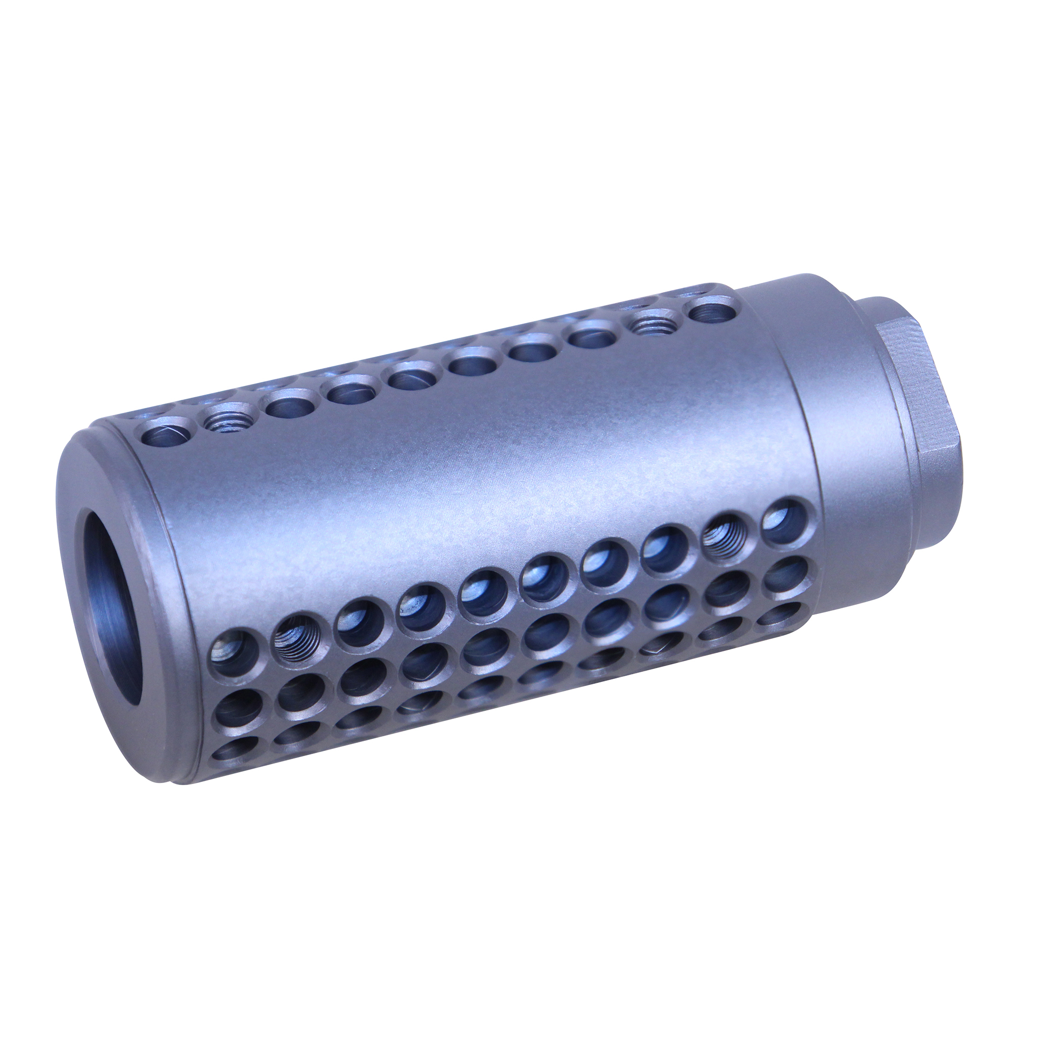 Guntec-USA-SOCOM-MINI-GREY_TT AR-15 Micro Over Socom Style Fake Suppressor (Gen 2) (Anodized Grey) - Image 1